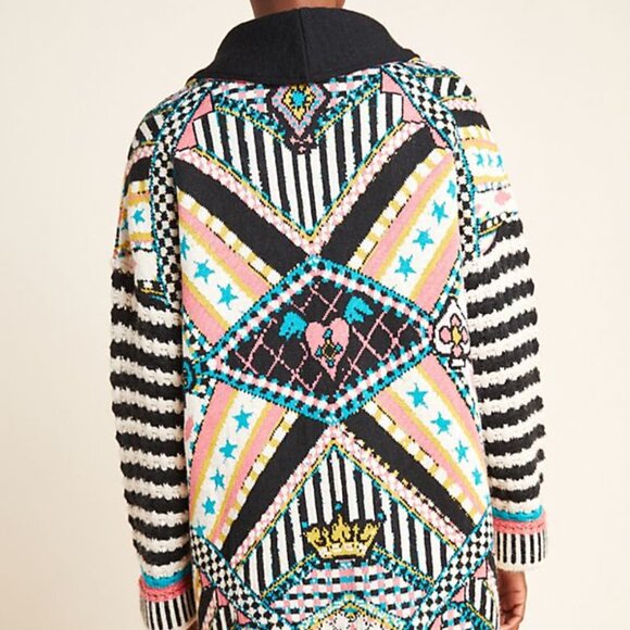 ANTHROPOLOGIE JOSEFANA JACQUARD SWEATER COAT by ALDOMARTINS - Picture 3 of 8